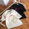 Herr t-shirts designer sommarkvinnor skjortor med brev tryckt avslappnad s skjorta op quality mode ees streetwear kl￤der 2 f￤rger ord