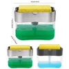 SOAP Pump Dispenser med svamphållare Rengöring av vätskedispenser Container Manual Press Soap Organizer Kitchen Cleaner Tool C100722247243