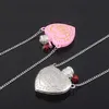 Hanger Kettingen Liefde Drankje Hartfles Ketting Accessoires Creatieve Dubbelzijdige Roze Link Ketting voor Minnaar's Sieraden