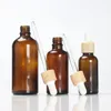 Hervulbare Glas Essentiële Olie Flessen Oogdruppellasflesjes Parfum Cosmetische Liquid Lotion Sample Storage Containers Potten met oogdruppel