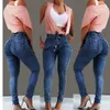 Jeans pour femmes Jeans taille haute pour femmes Slim Stretch Denim Jean Moulante Gland Ceinture Bandage Sk 220824