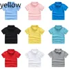 2020 New Kids Summer Pure Cotton Sharth Shirt Byge Boy Boy Girl Solid Color Polo Shirt 27歳の子供039SブランドPolo 4641299