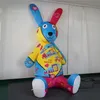 Mascotte gonflable de ballon d'Inflatables de lapin d'art bleu avec la lumière de LED et le ventilateur de la CE pour la décoration extérieure