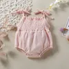 Kids Rompers Girls Boys Solid Color Tomber младенческие малыши слинг комбинезоны летняя мода бутик детская подъемная одежда