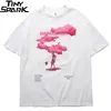 Streetwear Harajuku Tshirt Pink Cloud Hip Hop T Shirt Men Summer Short Sleeve T-Shirt Cotton Fashion Black Tops Tees HipHop 220309