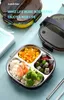 Stainless Steel Lunch Box For Kid Heated New Lunch Box Kitchen Accessories Bento Box Meal Prep Food Container Storage T200530