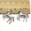 100pcs Horse Alloy Tibetan silver Charms Pendants Retro Jewelry DIY Keychain Ancient Silver Pendant For Bracelet Earrings 25*22mm