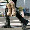 Boots 936 رجال العسكرية التكتيكية الخاصة القوة الخاصة بالجلد الصحراء المقاومة للماء القتال في الكاحل الحذاء أحذية الرجال بالإضافة إلى حجم 39-47 201019