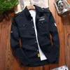 WBDDT Męskie koszule bawełniane koszula wojskowa Khaki Casual Slim Fit with Pocket Długi rękaw Vintage Jacket Streetwear Drop Shipping G0105