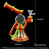 Gases redondos de água de silicone e vidro Jiont com tigela de tigela de cachimbo de cachimbo de cachimbo de cachimbo bongs