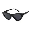 Sunglasses Brand Designer Cat Eye Women Cute Sexy Triangle Sun Glasses For Small Frame Cateye Oculos Vintage Black