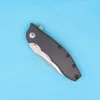 Oferta specjalna High End 0562CF Kryzka Flipper D2 Drop Point Stone Blade Ball łożyska Washer EDC Kieszonkowe Noże z pudełkiem