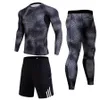 Men Compression Jogging suit Winter Thermal underwear Sports Suits Warm Men's Tracksuit rash guard MMA Clothing track suit LJ201125