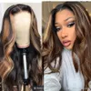 Lace Front Wigs Natural Baby Hair 4x4 Body Wave 4x4 Lace Closure Human Hair Wigs 28 34 40inch Omber PrePlucked Human Hair seamles6408903