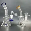 6 pouces narguilés Mini Oil Dab Rigs Inline Perc 5mm d'épaisseur Bong en verre 14mm Joint femelle Bongs Pipe à eau avec 4mm Quartz Banger