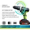 25V Battery Power Tool Set Cordless Screwdrivers Electric Screwdriver+ Drill Parts 201225