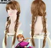 Filmer Frysta Snow Queen Anna Brown Cosplay Party Costume Wig