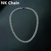 Цепи CiSkme Punk Нержавеющая сталь CURB CUBAN LINK Ожерелья для мужчин Choker Женщины Минималистский Золотой Черный Базовый Твердый 2022