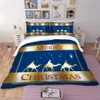 Xmas Bedding Set Twin Full Queen King AU Single UK Double Size Duvet Cover 3D Bedclothes Pillowcase Bed Linen Kid Christmas Gift 201120