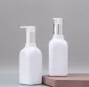 200ml 6.8oz branco quadrado da bomba cosmética garrafa vazio shampoo loção de loção de recipiente gel plástico garrafa de embalagem
