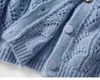 중공 밖으로 여성 니트 스웨터 싱글 유방 O 넥 5 색 느슨한 니트웨어 코트 이른 가을 여성 니트 카디건 201030