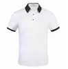 2022g Mens camisetas Luxo polo novo clássico listrado bordado camisa de algodão branco preto designer polo