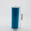 20oz de aço inoxidável isolamento térmico palha copo reto de 500 ml de dupla camada 304 aço inoxidável ostenta garrafas de água grandes DH0734342956
