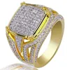 HIP HOP 18K GOLD DIAMANT Bague HIP HOP GOLD Bagues Champion Moto Bagues pour hommes Fashion Bijoux Will et Cadeau Sandy