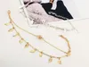 Leaf Charm Anklets Real Фотографии цепные лодыжки браслет мода 18K золотой сплав браслеты ножной ювелирных изделий