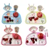 / Set Bamboo Fiber Baby Plaat Gerechten Kinderen Servies Gerechten Dagervica Baby Creative Gift Eco-vriendelijke LJ201019