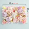 Silk Rose Flores 3D Backdrop Wall Wedding Decoração Artificial Flor painel de parede para cenários de decoração de casa Chuveiro de bebê 201222