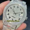 V3 Upgrade version 126331 126334 116333 Mens Watch A2824 ETA 2824 Automatic Arab Diamonds Dial Two Tone 904L Steel Iced Out Full Diamond eternity Jewelry Watches