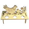 Ovo de Páscoa Rack Coelho Coelho Páscoa Ovo de Páscoa Suporte Rack Holders Bunny Hen Pattern Decoração De Madeira