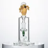 Unika bong bananform frukt glas bongs vattenpipa duschhuvud percolator 7 tum heigh vattenrör med 14 mm kvinnlig jiont 5mm tjocklek olje riggar dhl20094