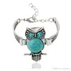 Charm Armband Vintage Designer Retro Elephant Owl Boho Armband Smycken Charm Armband Bangles