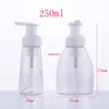 250 ml leere transparente Seifenspender-Pumpflaschen/Behälter aus Schaumstoff-Kunststoffflasche, Make-up, Kosmetikverpackung, Reinigung, 10 Stück/Lot