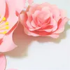 Couronnes de fleurs décoratives faites à la main Rose Rose bricolage feuilles de papier ensemble pour la fête décors de mariage décorations pépinière mur déco vidéo Tutoria