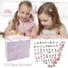 Charme pulseiras diy bracelete frisado brinquedo bonito cordão pingente de mão caixa de presente para crianças kit gota # 20
