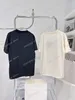 22Ss män Kvinnor Designers T-shirts Tee Jacquard Brev Broderi Kortärmad Man Crew Neck Paris Fashion Streetwear Svart Vit XS-L