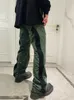 الرجال السراويل KIKO KOSTADINOV مكانة ثلاثية الأبعاد لون الخياطة مطابقة برستد سبليت نايلون واسعة الساق فضفاض بنطلون عارضة