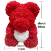 40cm Rose Bear Roses Teddy Bear Rose Artificial Flower New Year Gifts for Women Valentine's Day Christmas Gift Birthday Gift