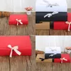 Paper Gift Box Fashion Jewelry Lipstick Solid Color Cases Makeup Packaging Keepsake Bow Ribbon Organizer New Arrival 2 5mz F2