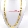 Necklace 10 mm * 600 mm 24 inch Mens 18 k Stamp Solid Gold GF Ltalian Figaro Link Chain