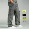 Männer Cargo Hosen Mann Insgesamt Lose Arbeits Hosen Militär Armee Grün Plus Größe 4XL 5XL 6XL Arbeiter Khaki Lange Baggy hosen G220224