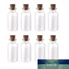 8 pezzi mini bottiglia di vetro con tappo in sughero/piccole bottiglie di vetro/mini bottiglia con tappo in sughero 22 x 50 mm trasparente