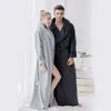 Kvinnors Ultra Långrockar Mikrofiber Fleece Golvlängd Plus Storlekar Badrockar Sleepwear Loungewear Nattklänning Pyjamas Robes 210203