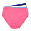 6 Pcs/Lot Wholesale Women's Clothing High-Rise Solid Color Women Plus Size Cotton Briefs Panties 6955 201112