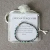 MG0023 Mini Bracelet en pierres précieuses de 4mm, Bracelet Turquoise africain, Yoga Mala, Protection énergétique, bijoux 256K