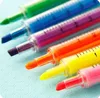 Bonitos marcadores criativos papelaria simulação cor agulha caneta fluorescente estudantes escolha multi propósito
