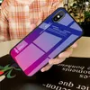 Hot Selling Gehard Glass Phone Case voor iPhone 12 11 XS MAX XR X 8 7 6 6 S Plus Cases Gradiënt Kleur Zachte TPU Achterkant voor Apple